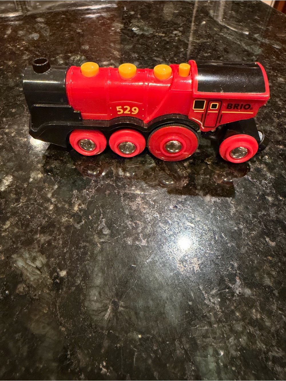 BRIO Red Toy Train Engine 529, moves!
